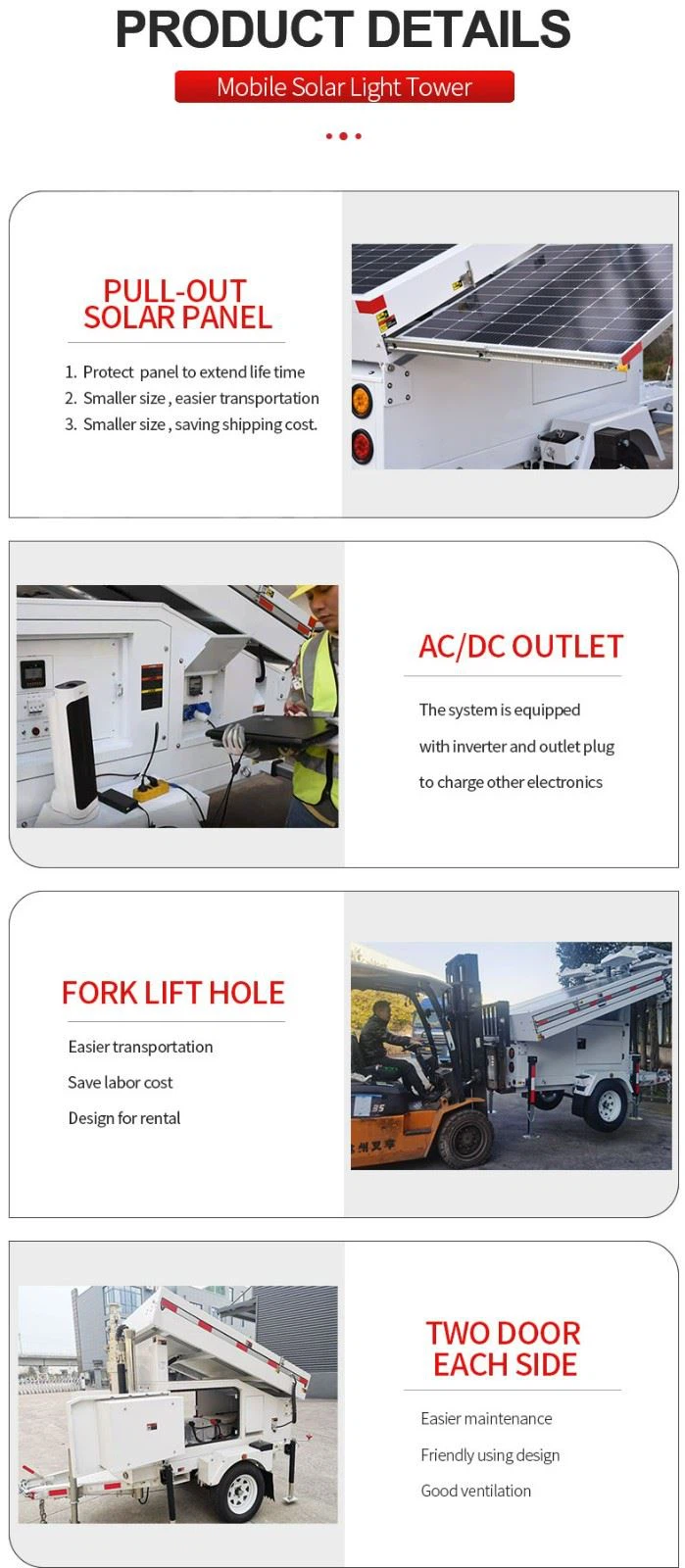 Lighting Trailer With Off Grid Power System