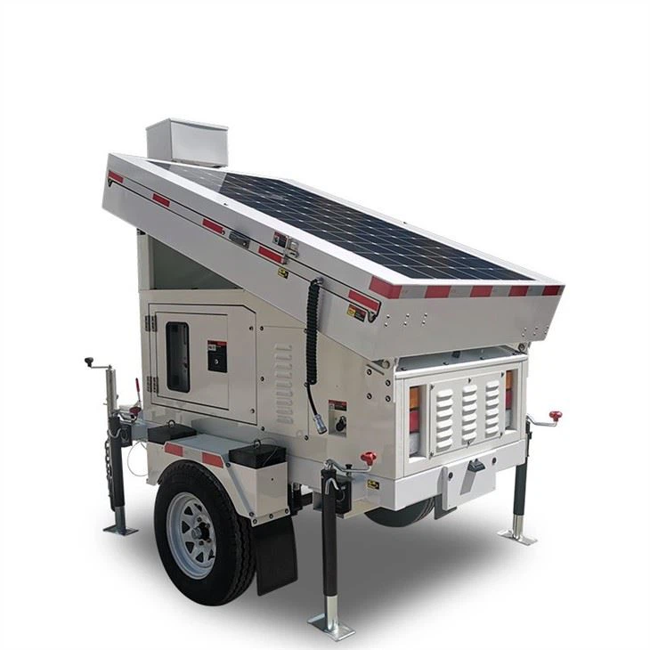 Power Security Mobile Solar Portable Camera Trailer Solar Power Station