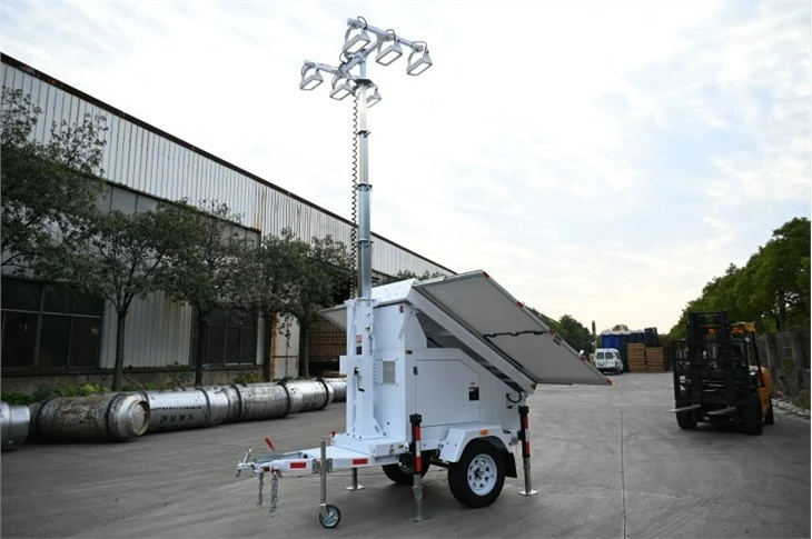 BIGLUX Latest Mobile Solar Light Tower With 435W Solar Panels