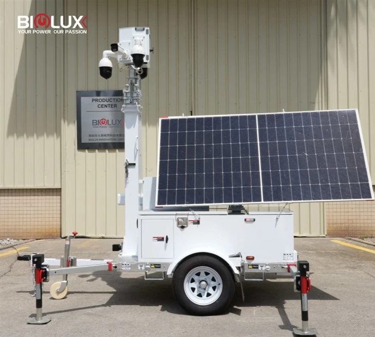Mini Efficient Solar Trailer With Camera For Security Surveillance suppliers